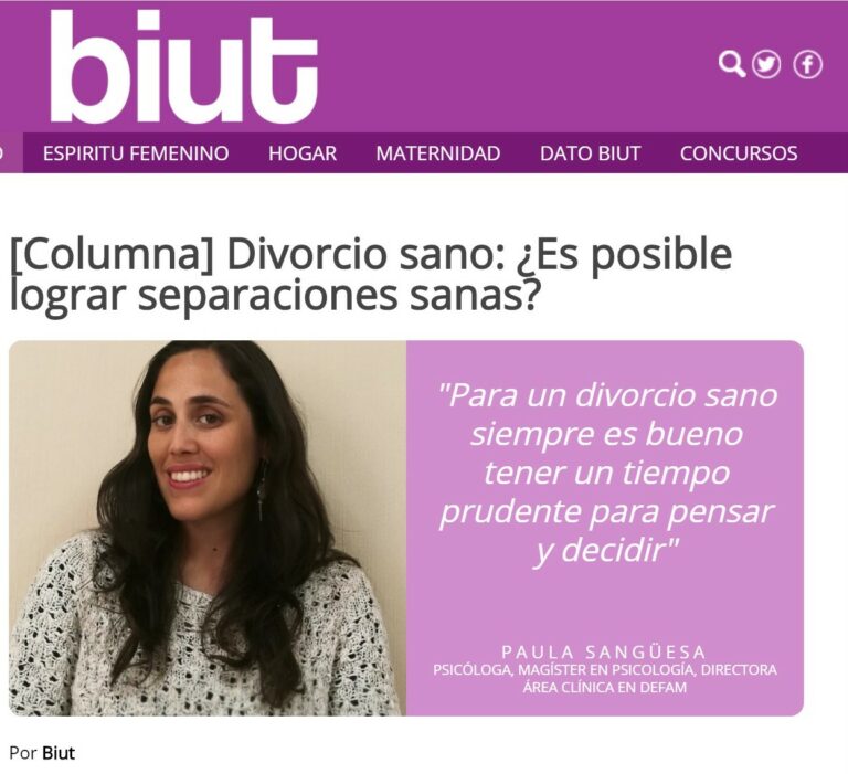Portal Biut: ” Divorcio sano: ¿Es posible lograr separaciones sanas?”